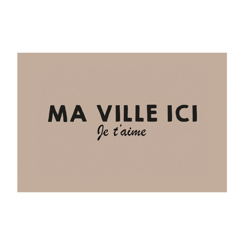 Avio Taupe personalized vinyl rug