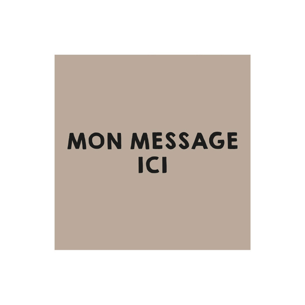 Set of 6 personalized vinyl coasters Avio Taupe