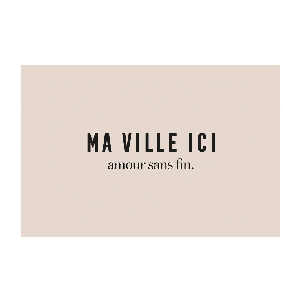 Personalized vinyl rug Rima Beige