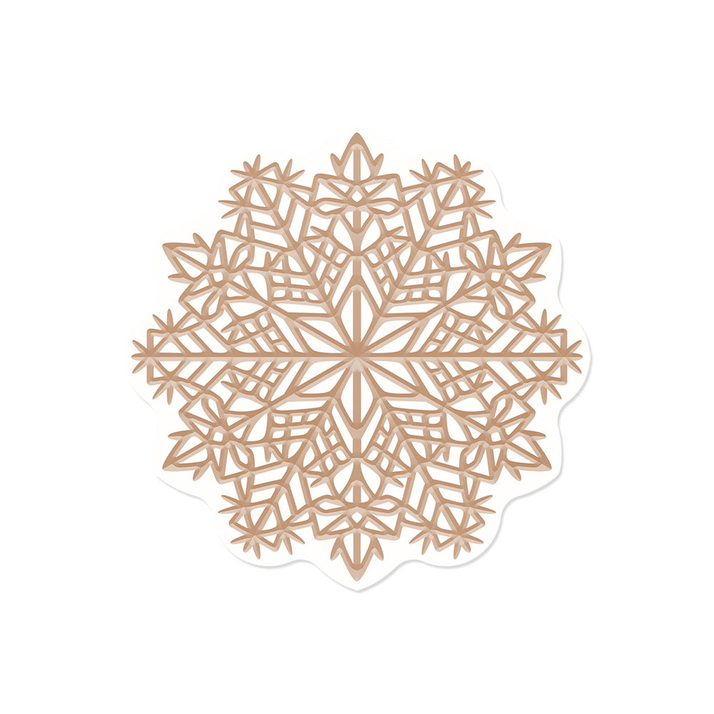 Set of 6 Snowflake vinyl coasters