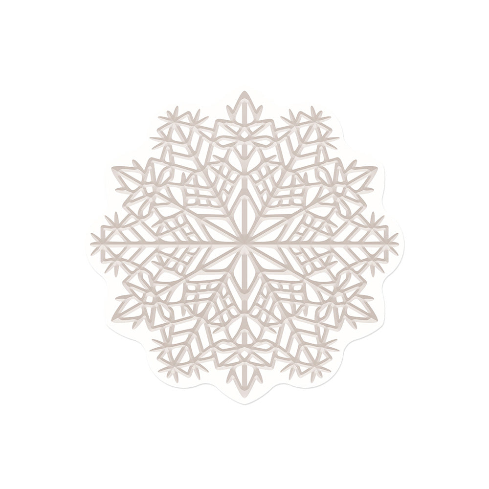 Set of 6 Snowflake vinyl coasters