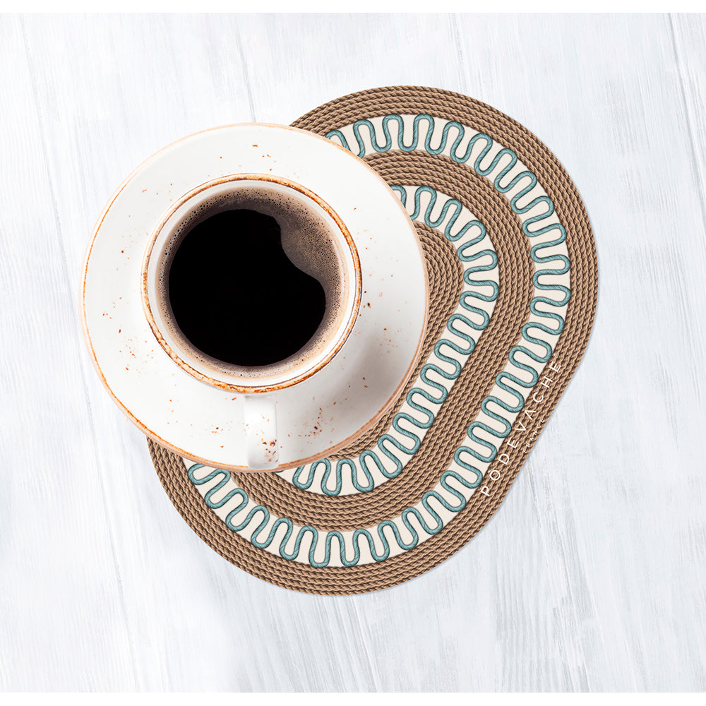 Set of 6 Sonhos vinyl coasters