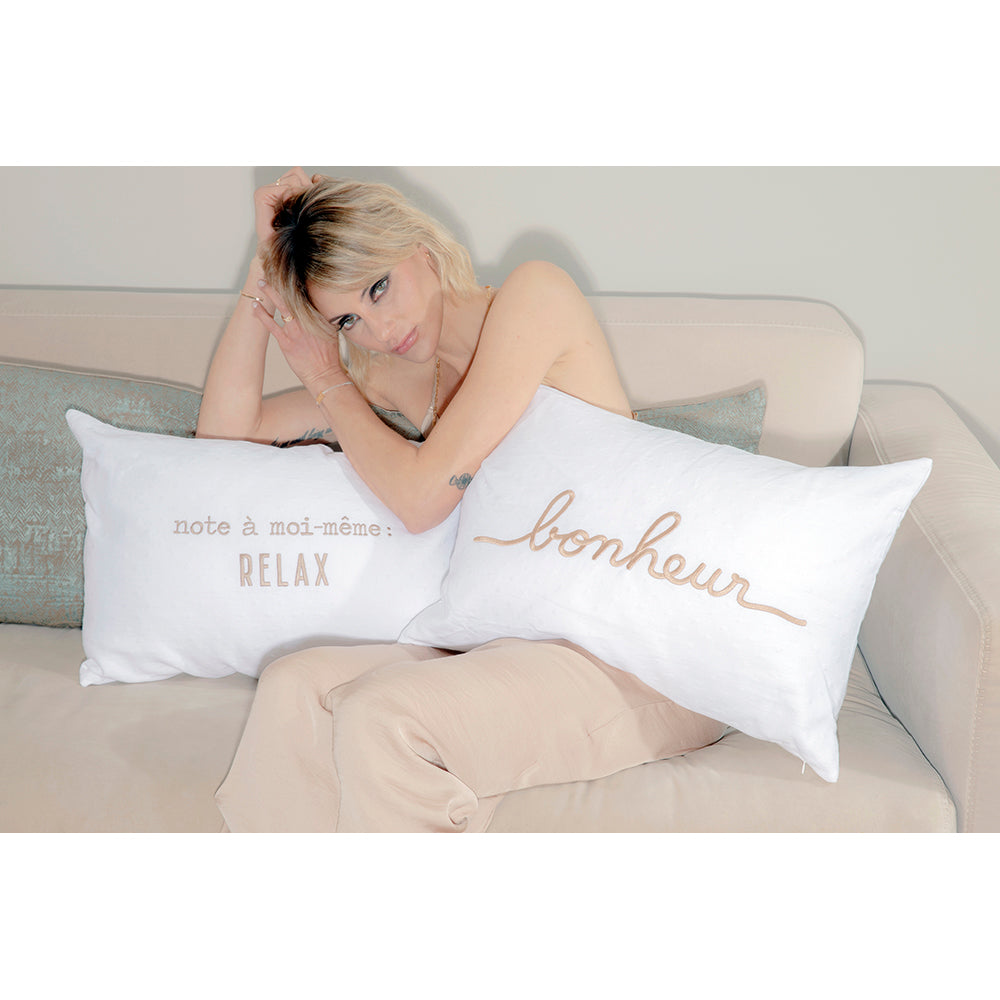 Relax Embroidered Cushion