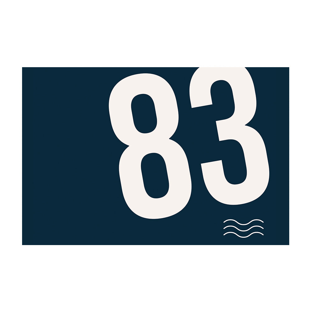 Personalized Patti Blue vinyl rug