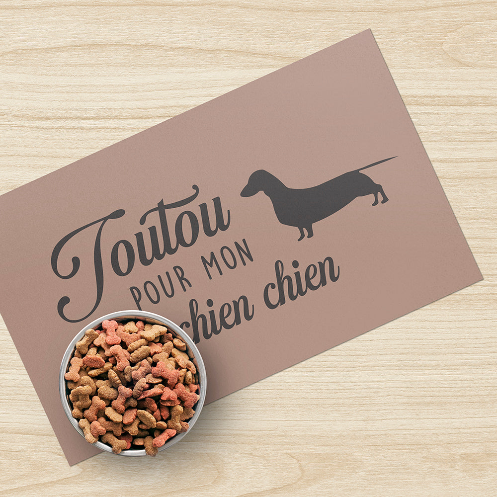 Tapis gamelle vinyle Toutou