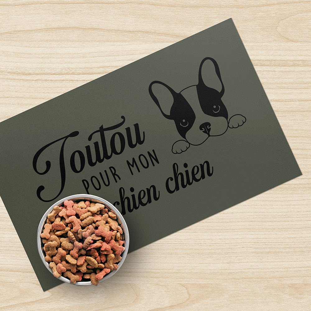 Tapis gamelle vinyle Toutou