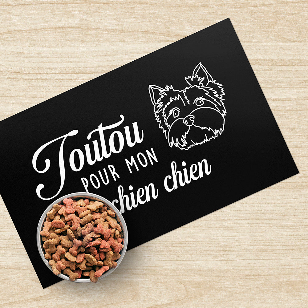 Tapis gamelle vinyle Toutou