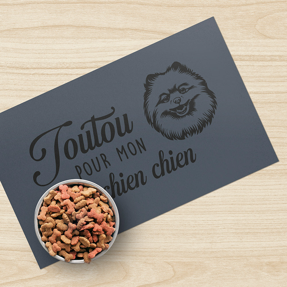 Tapis gamelle vinyle Toutou