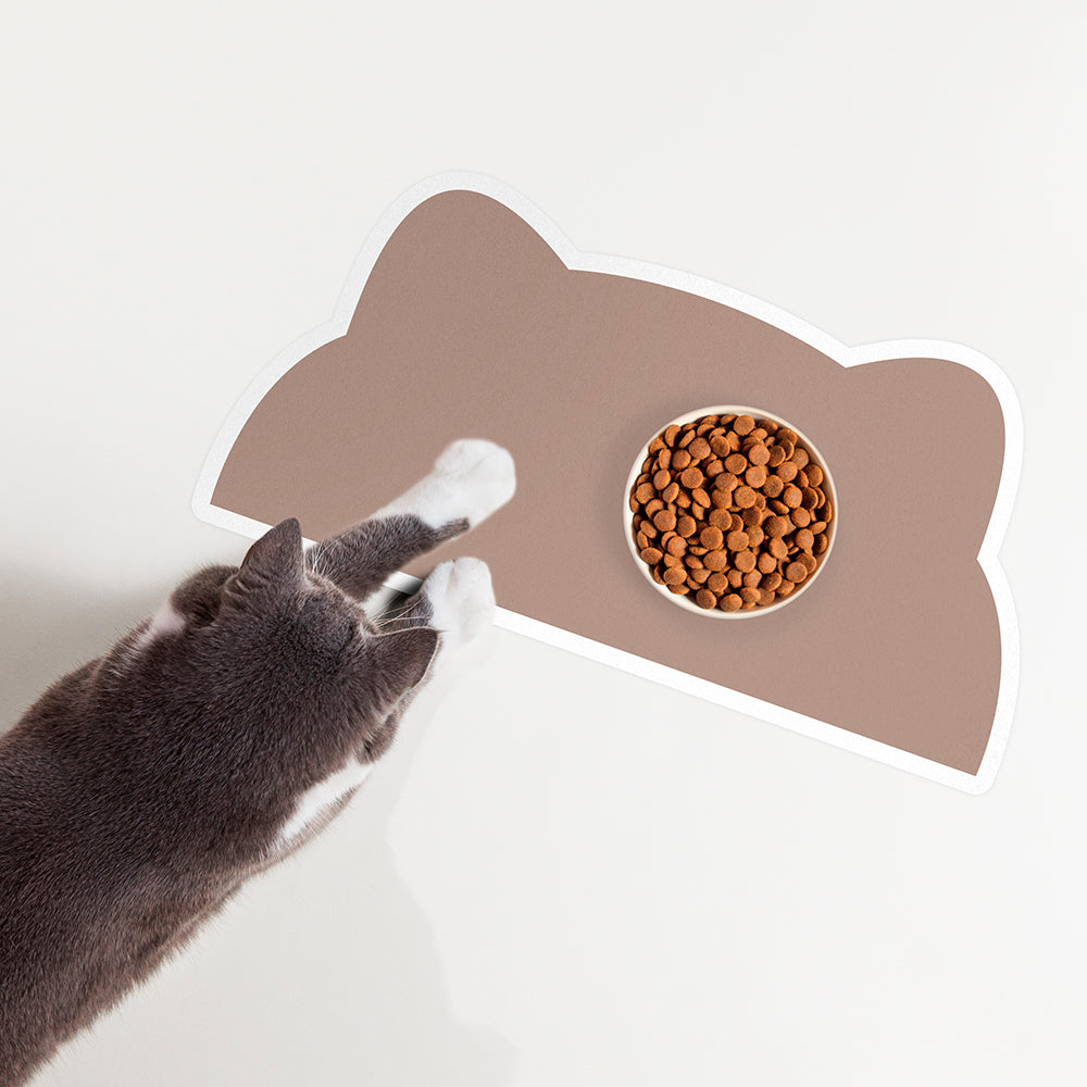 Alfombrilla vinílica para cuencos de gatos