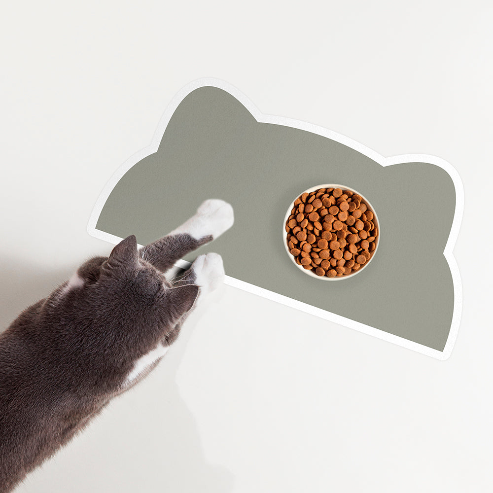 Alfombrilla vinílica para cuencos de gatos