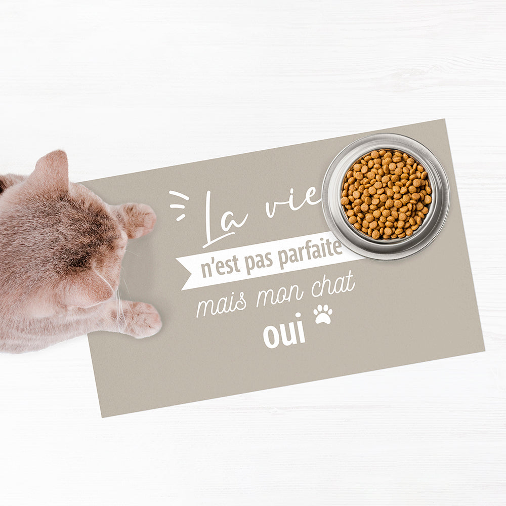 Tapis gamelle vinyle Perfect Cat