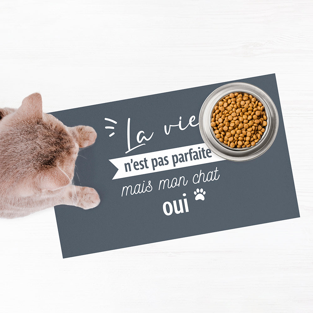 Tapis gamelle vinyle Perfect Cat