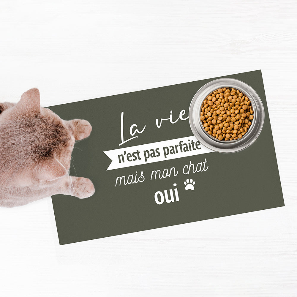 Tapis gamelle vinyle Perfect Cat