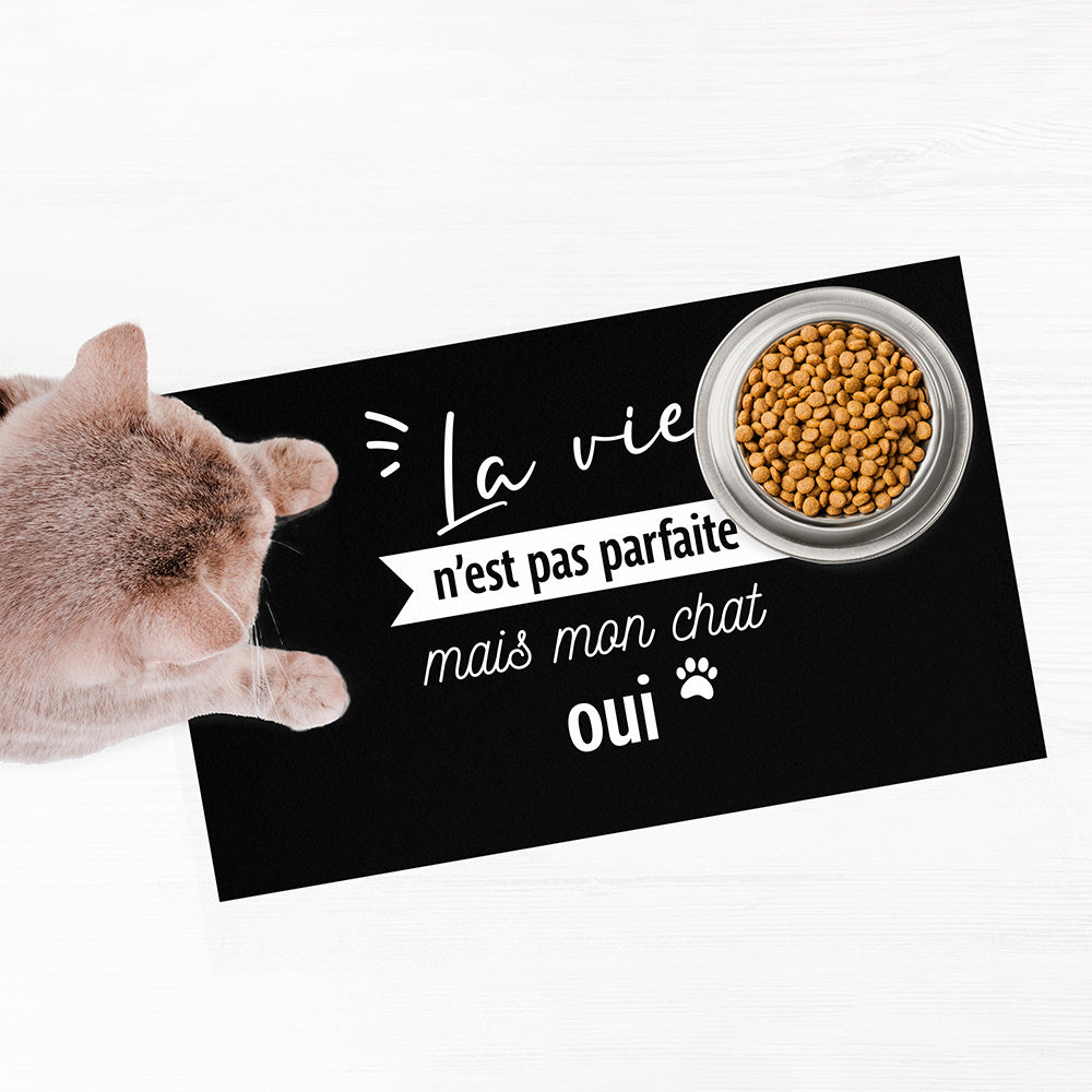 Tapis gamelle vinyle Perfect Cat