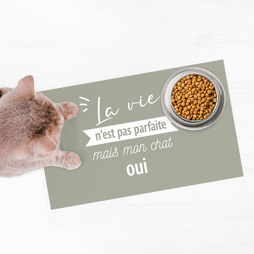 Tapis gamelle vinyle Perfect Cat