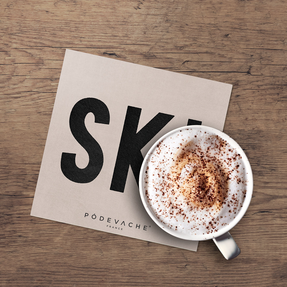 Set of 6 North vinyl coasters