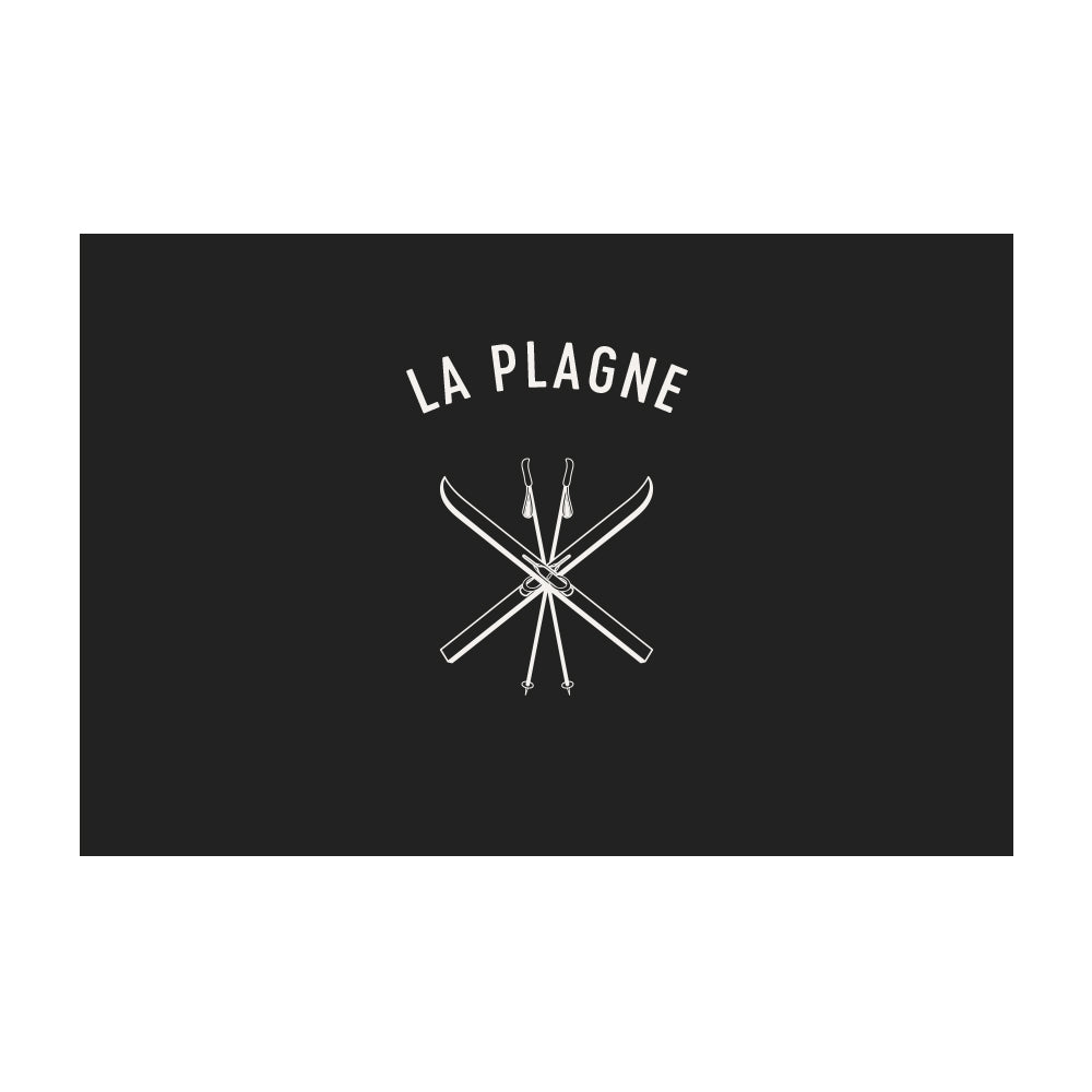 Ski Mountain personalized vinyl rug