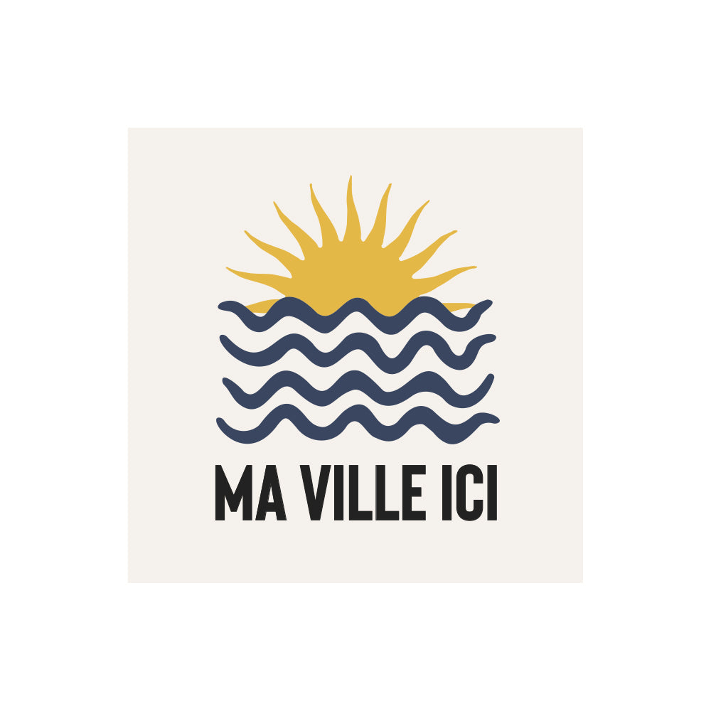 Set of 6 personalized vinyl coasters Sun Waves