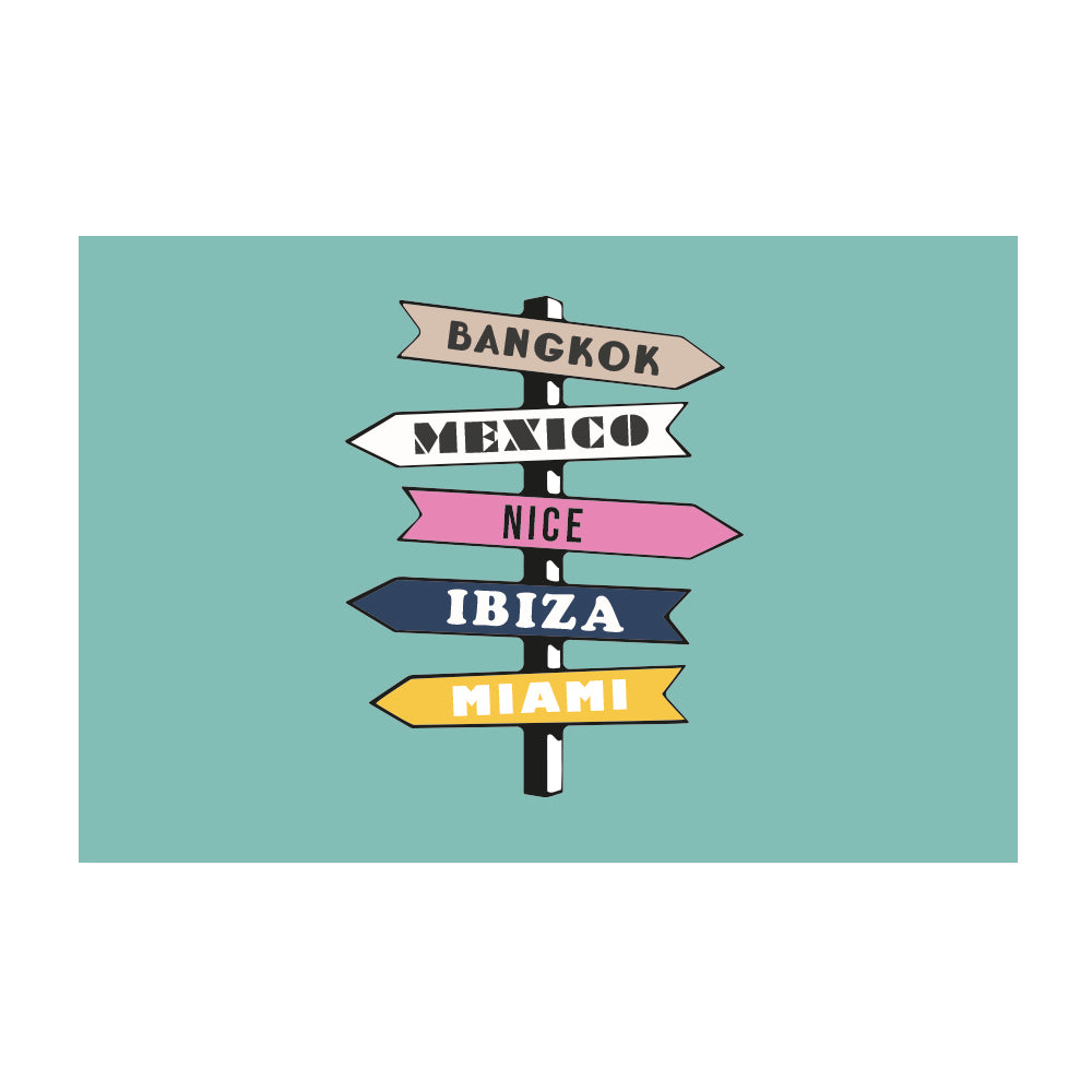 City Signs personalized vinyl rug