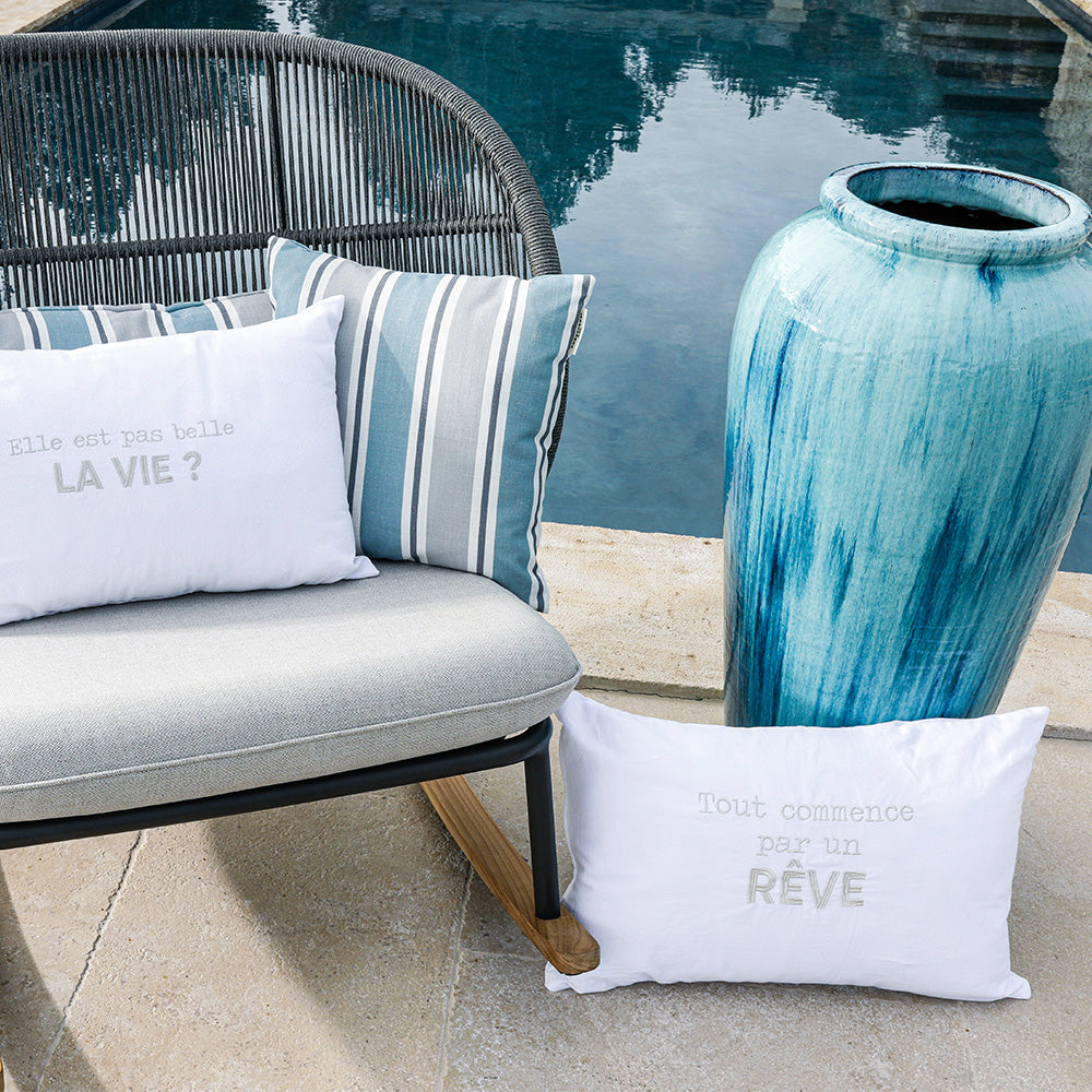Reverie embroidered cushion