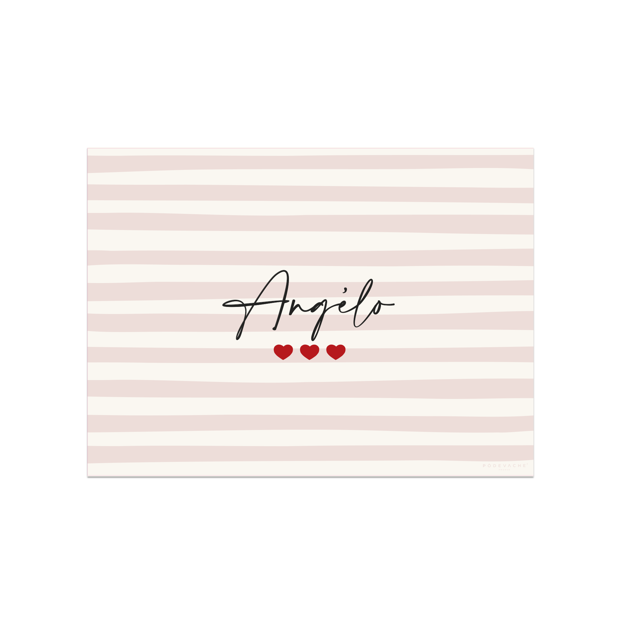 Mi Amor personalized vinyl placemat