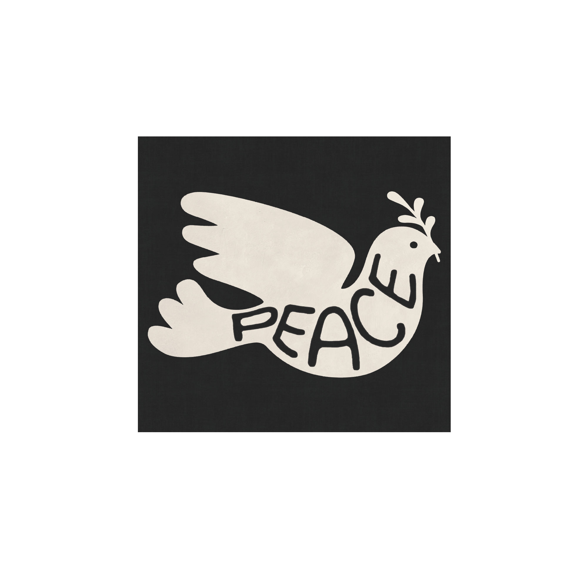 Lot de 6 dessous de verre vinyle Peace