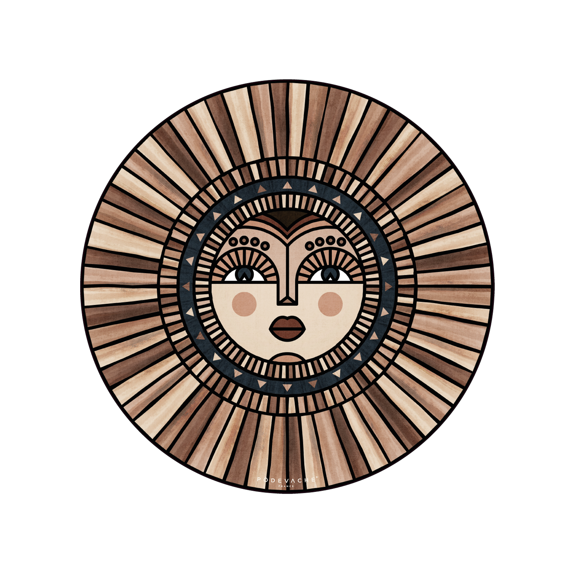 Lot de 6 dessous de verre vinyle Nicky