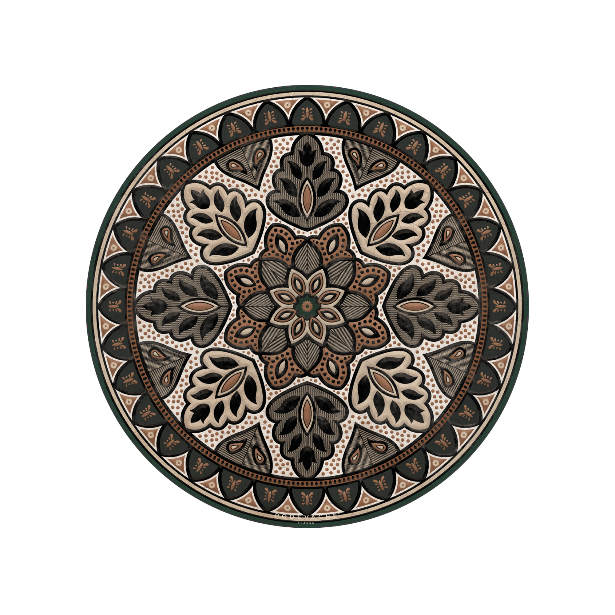 Lot de 6 dessous de verre vinyle Suzanna