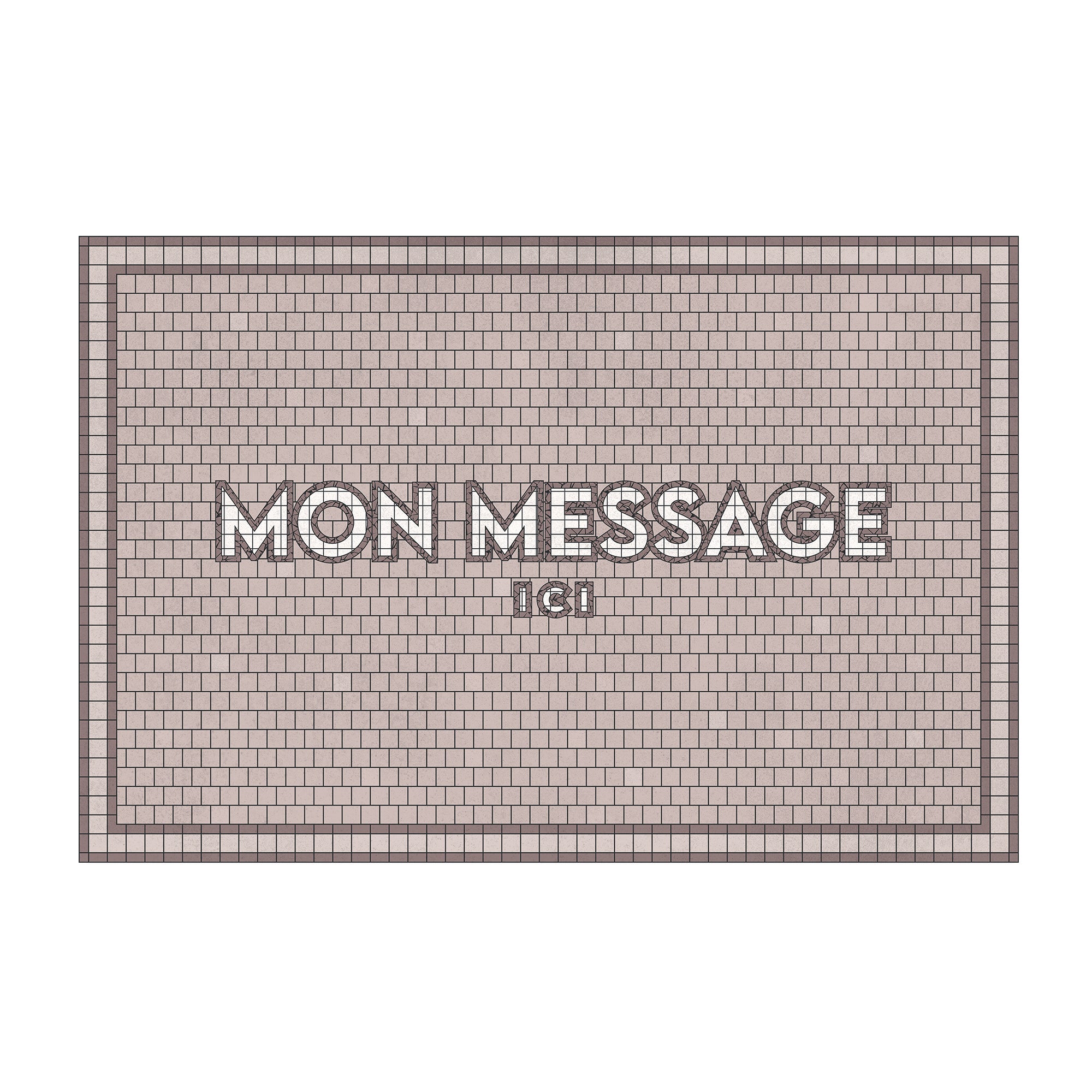 Tapis vinyle personnalisé District - Rose