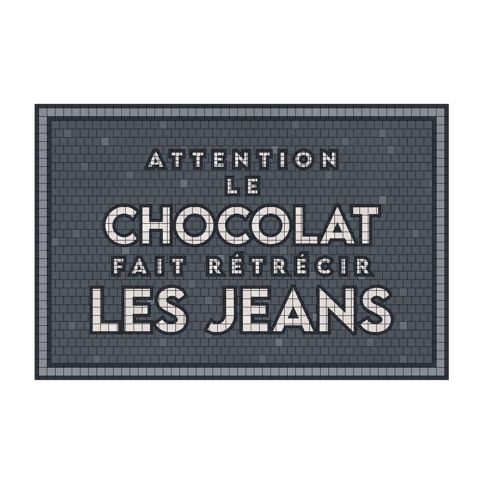 Tapis vinyle personnalisé District - Bleu