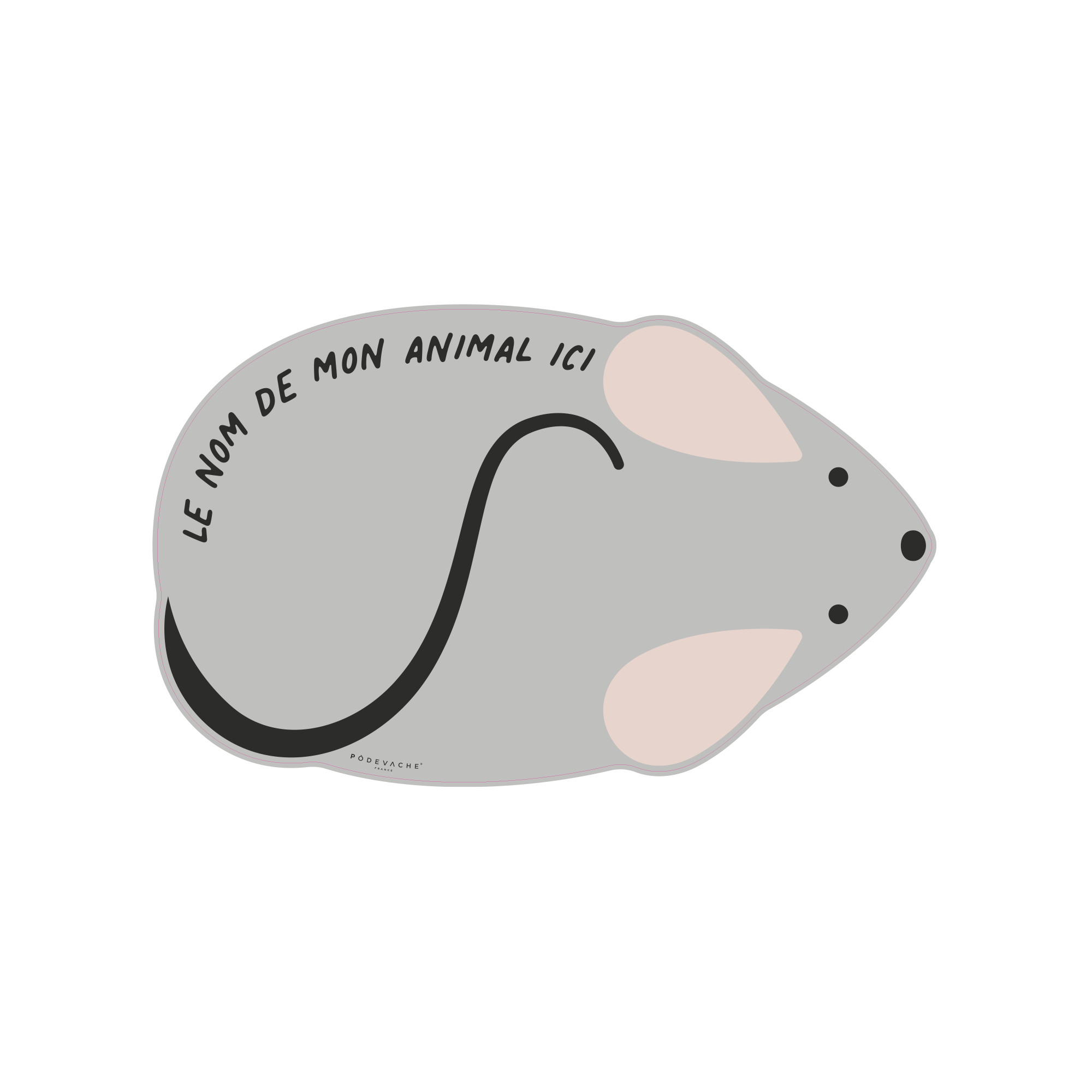 Cat Customizable Vinyl Bowl Mat