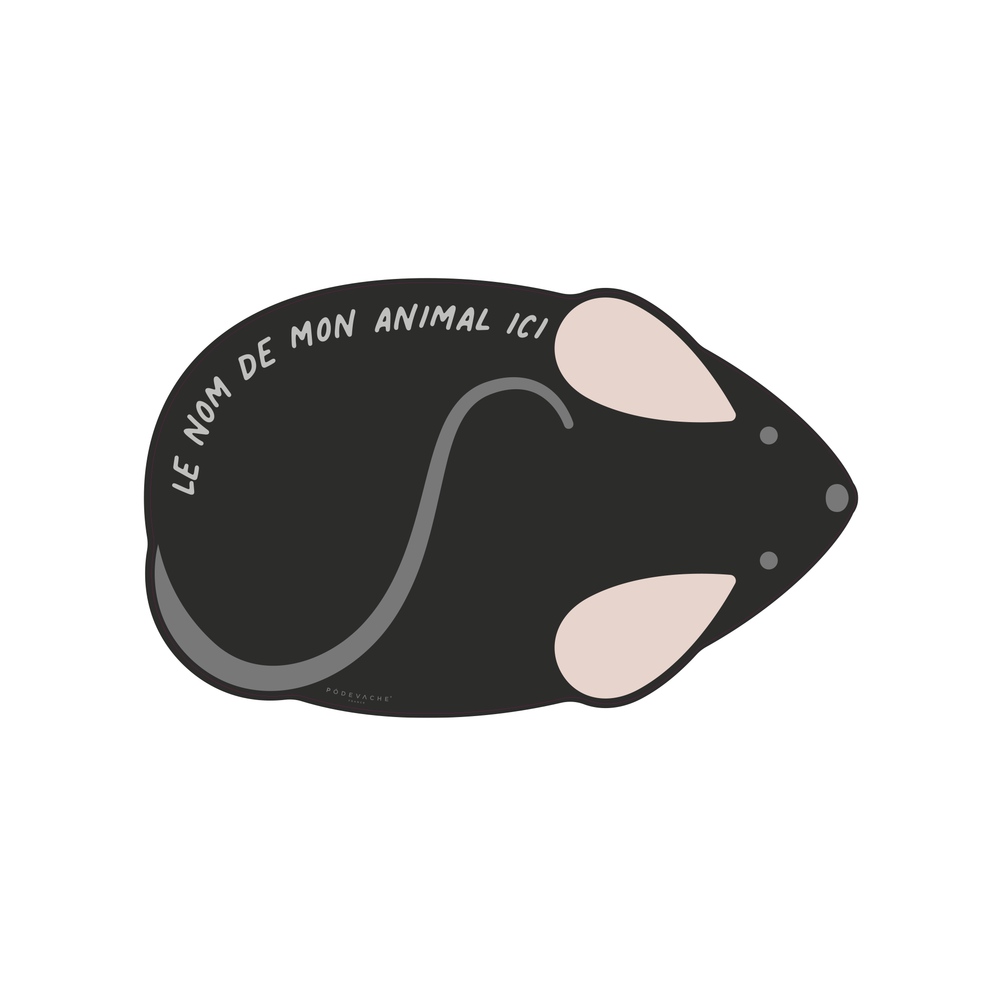 Cat Customizable Vinyl Bowl Mat