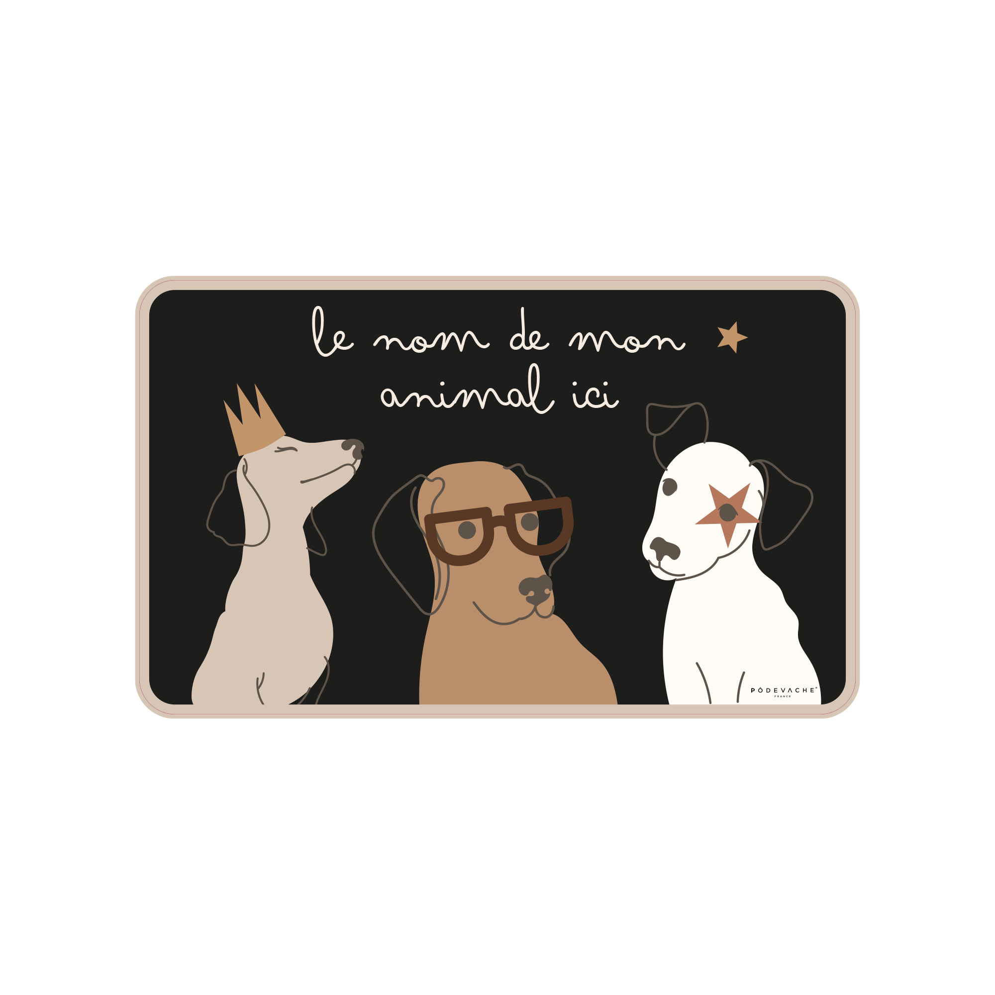 Dog Customizable Vinyl Bowl Mat