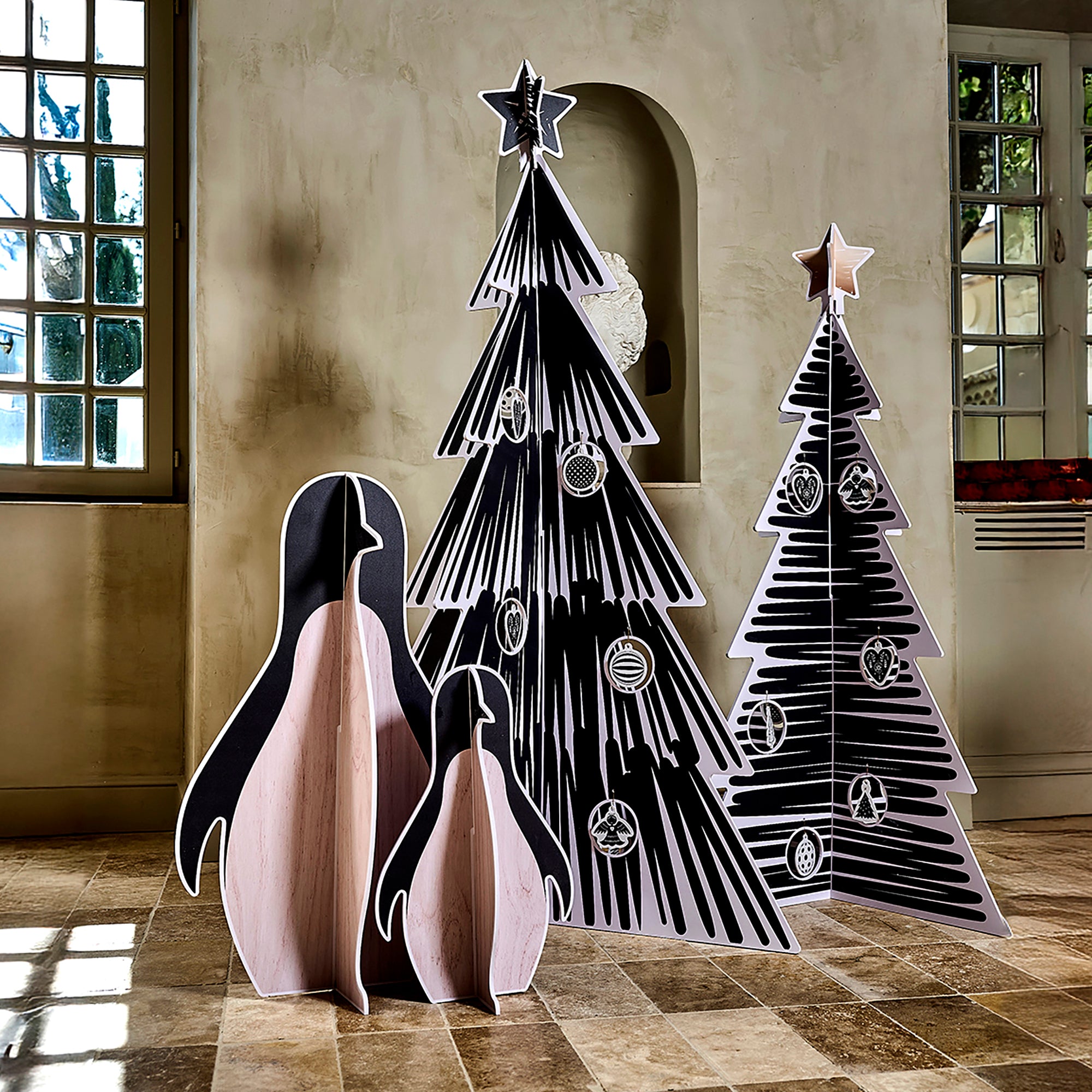 Sapin de Noël PVC Black & Gold XL