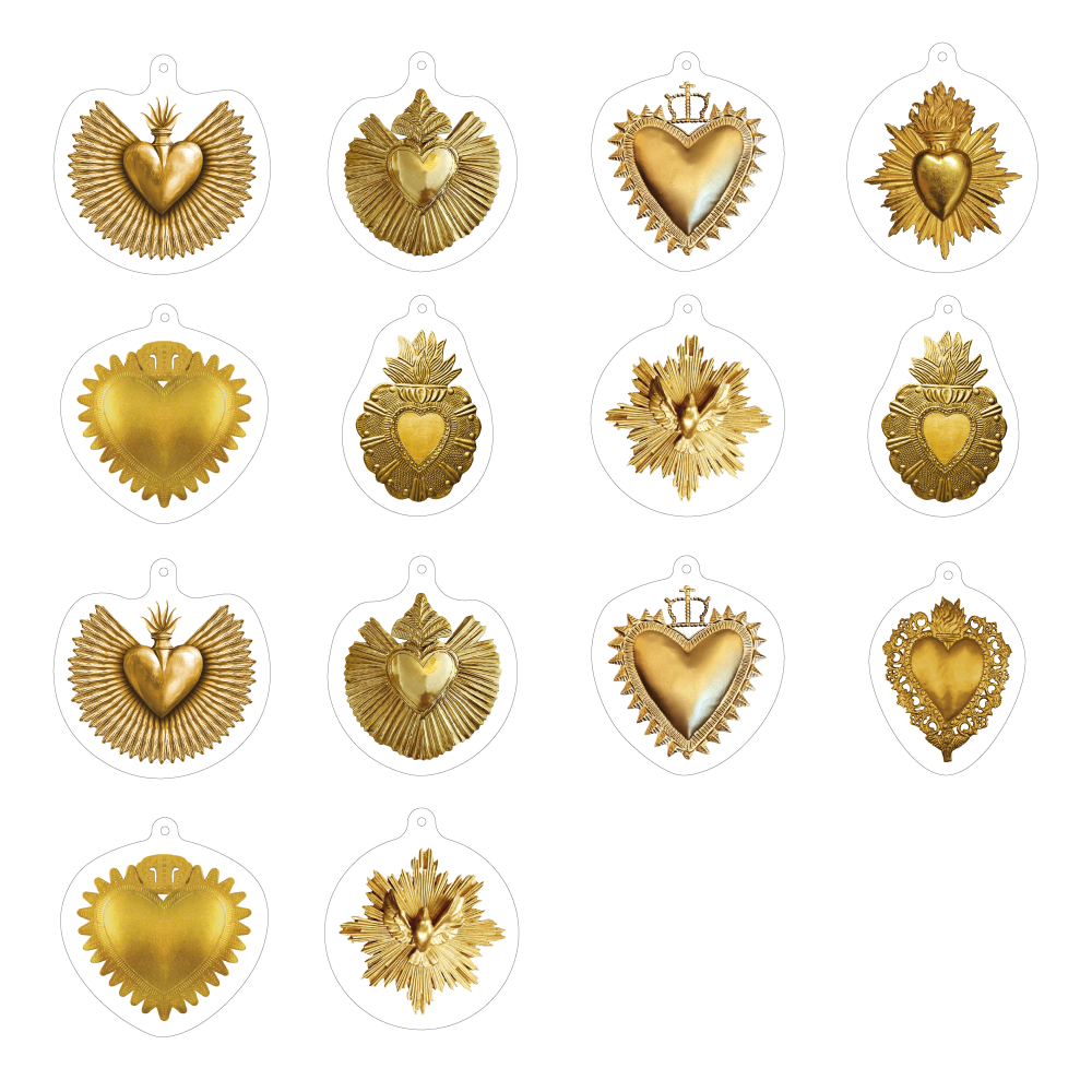 Lot de 14 boules de Noël Ex-Voto