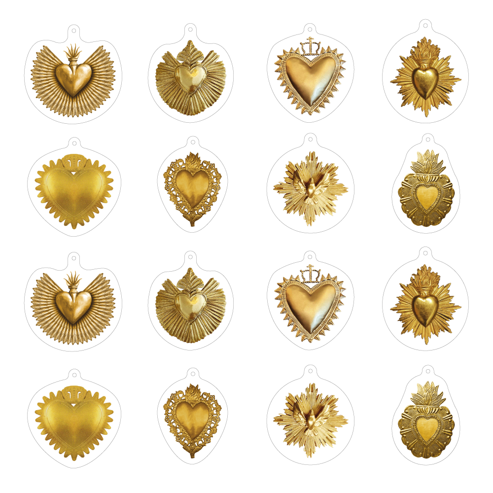 Lot de 16 boules de Noël Ex-Voto