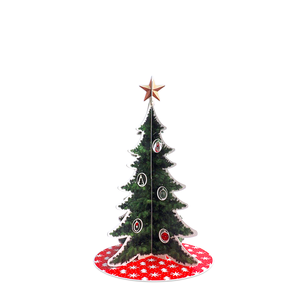 Papier peint sapin de Noël | Design coloré et abstrait inspiré des vitraux