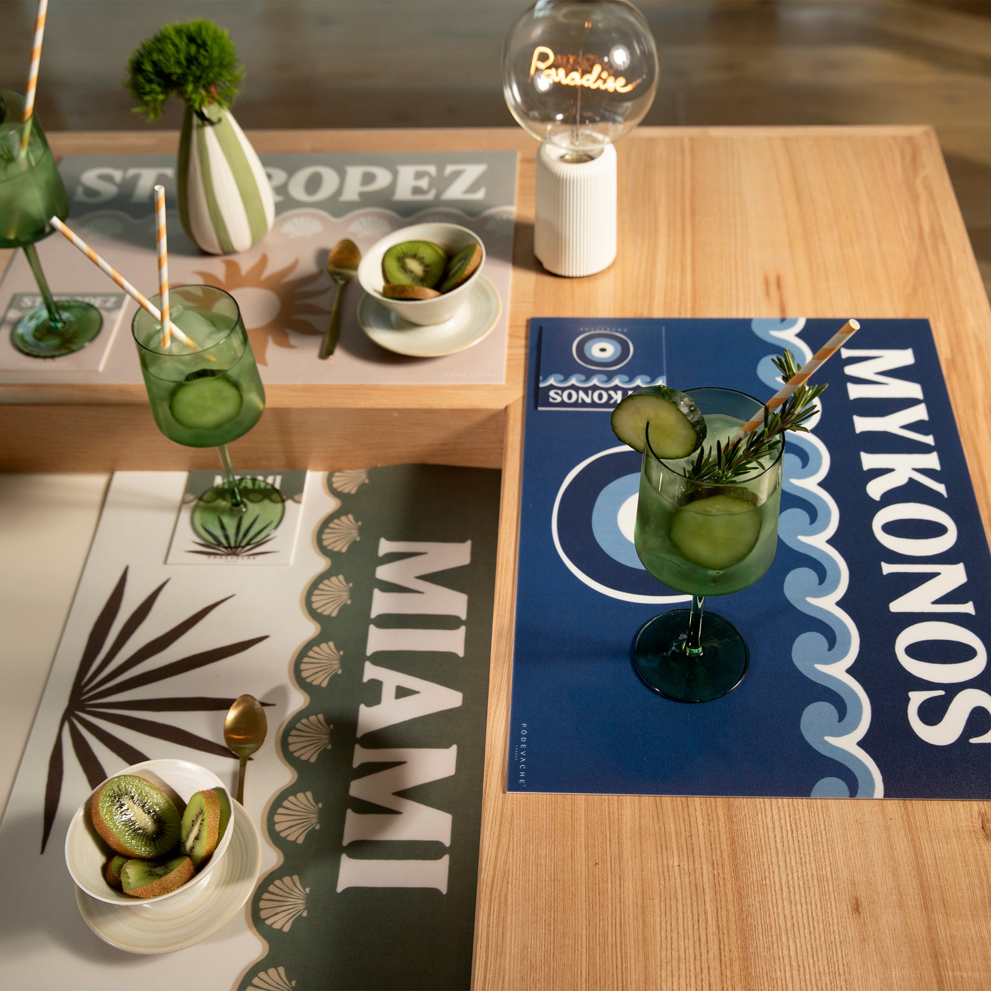 Set de table vinyle Mykonos