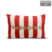 Coussin en polyester rectangulaire — modèle extérieur brodé Vacances, motif jungle