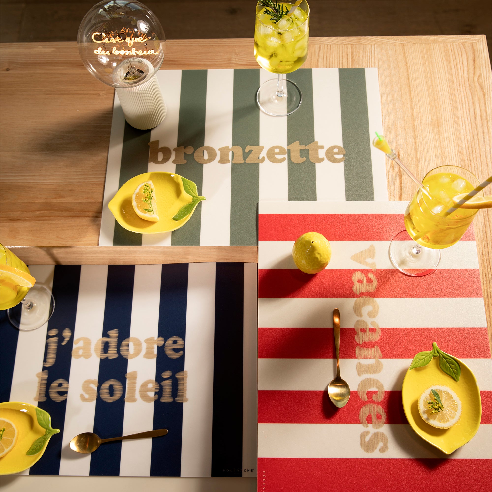 Set de table vinyle Vacances