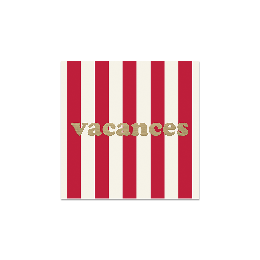 Lot de 6 dessous de verre vinyle Vacances