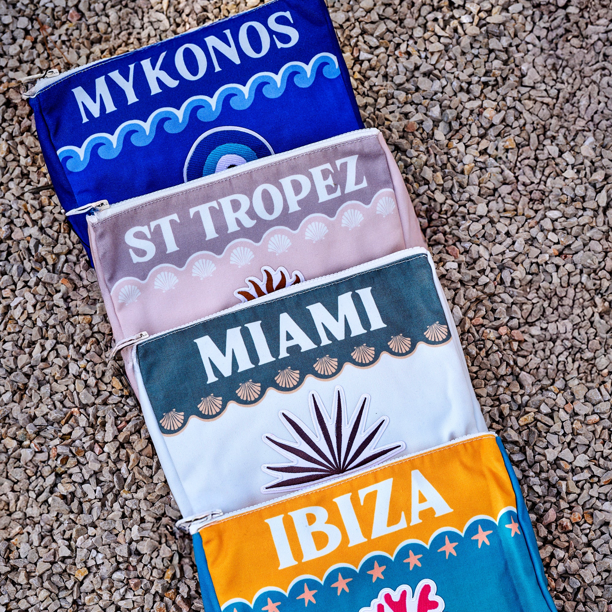 Pochette brodée Miami