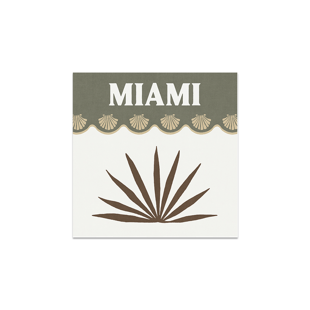 Lot de 6 dessous de verre vinyle Miami