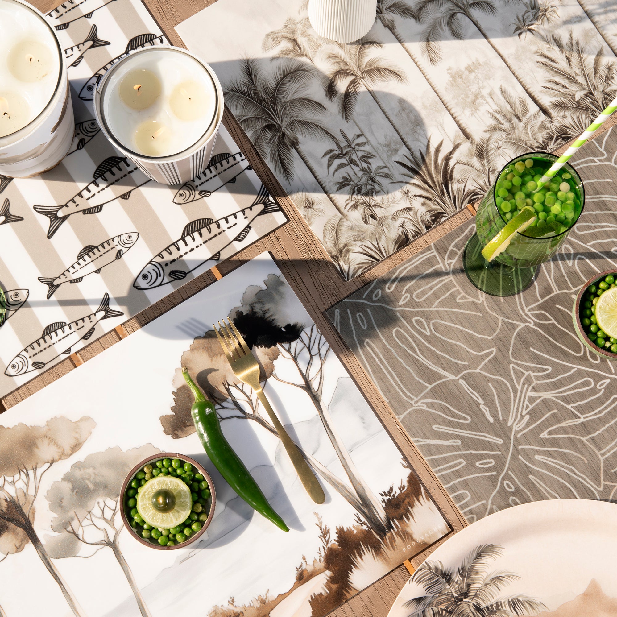 Set de table vinyle Peduza