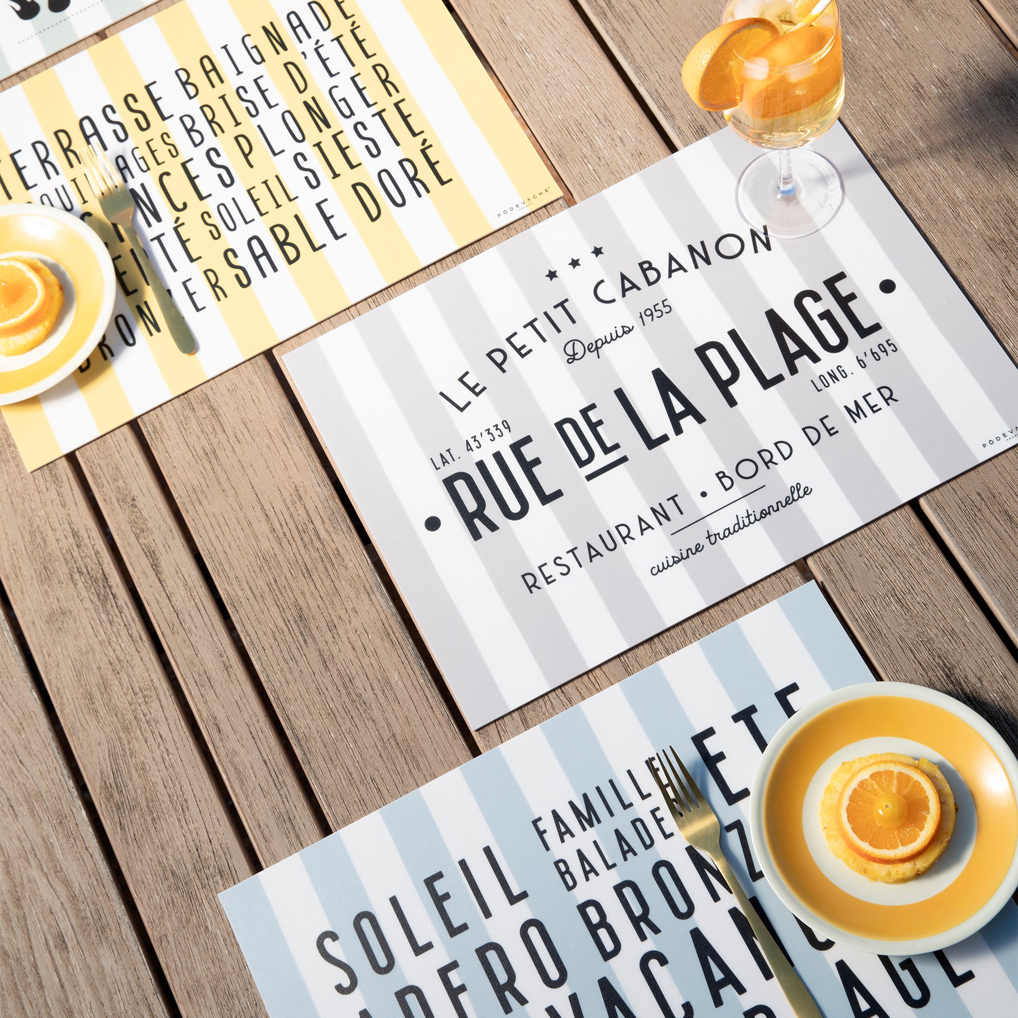 Set de table vinyle Soleil