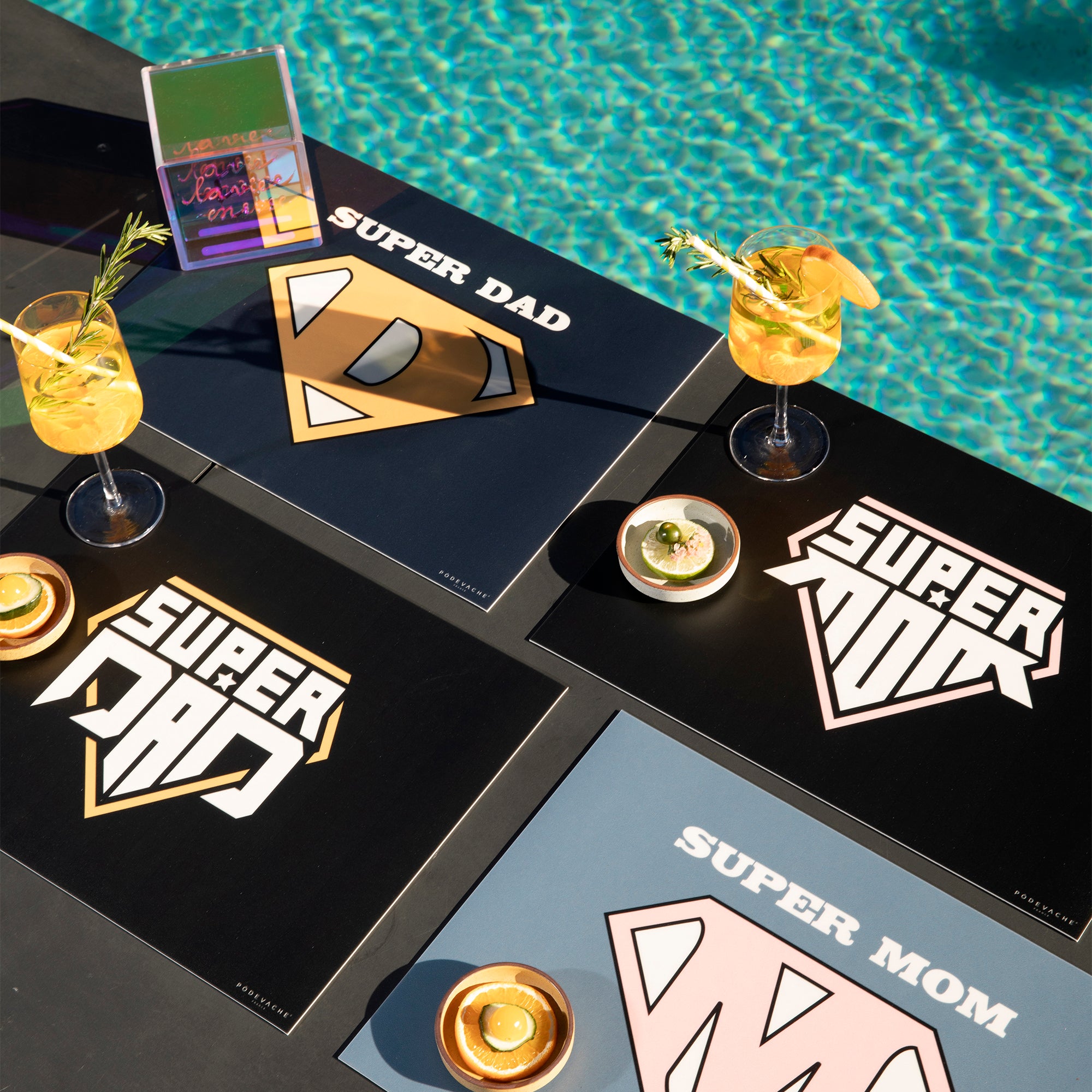 Set de table vinyle Super Dad