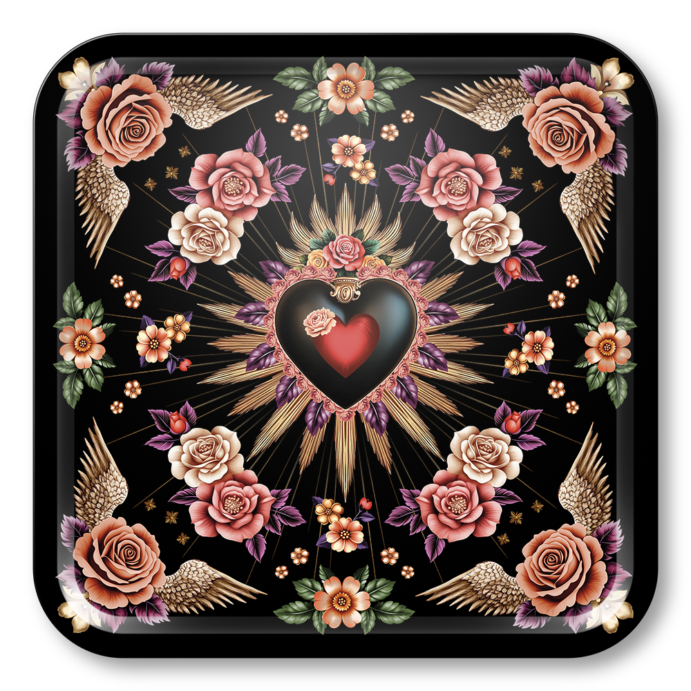 Plateau En Bois Ex Voto Carré Cartone