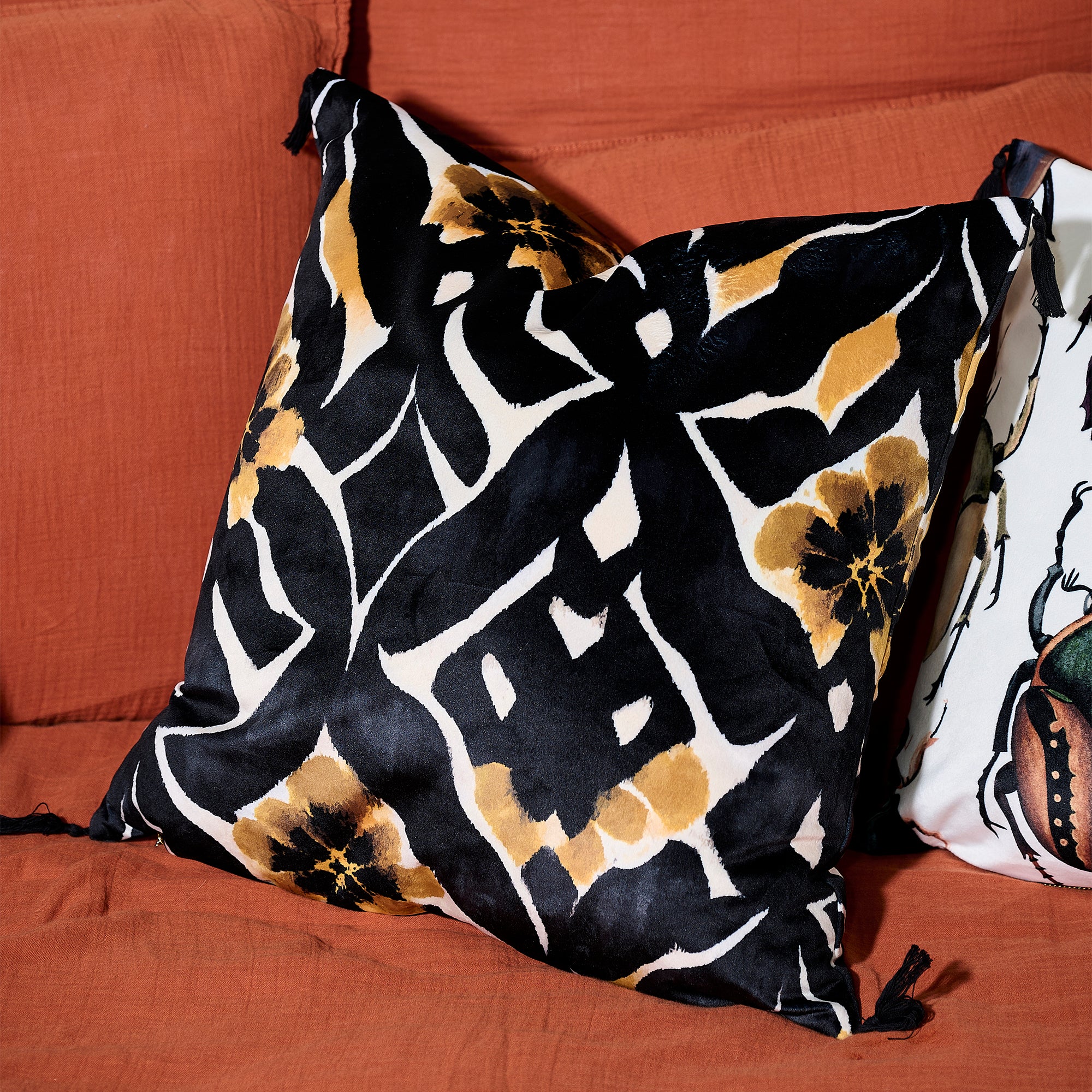 Coussin velours Prato