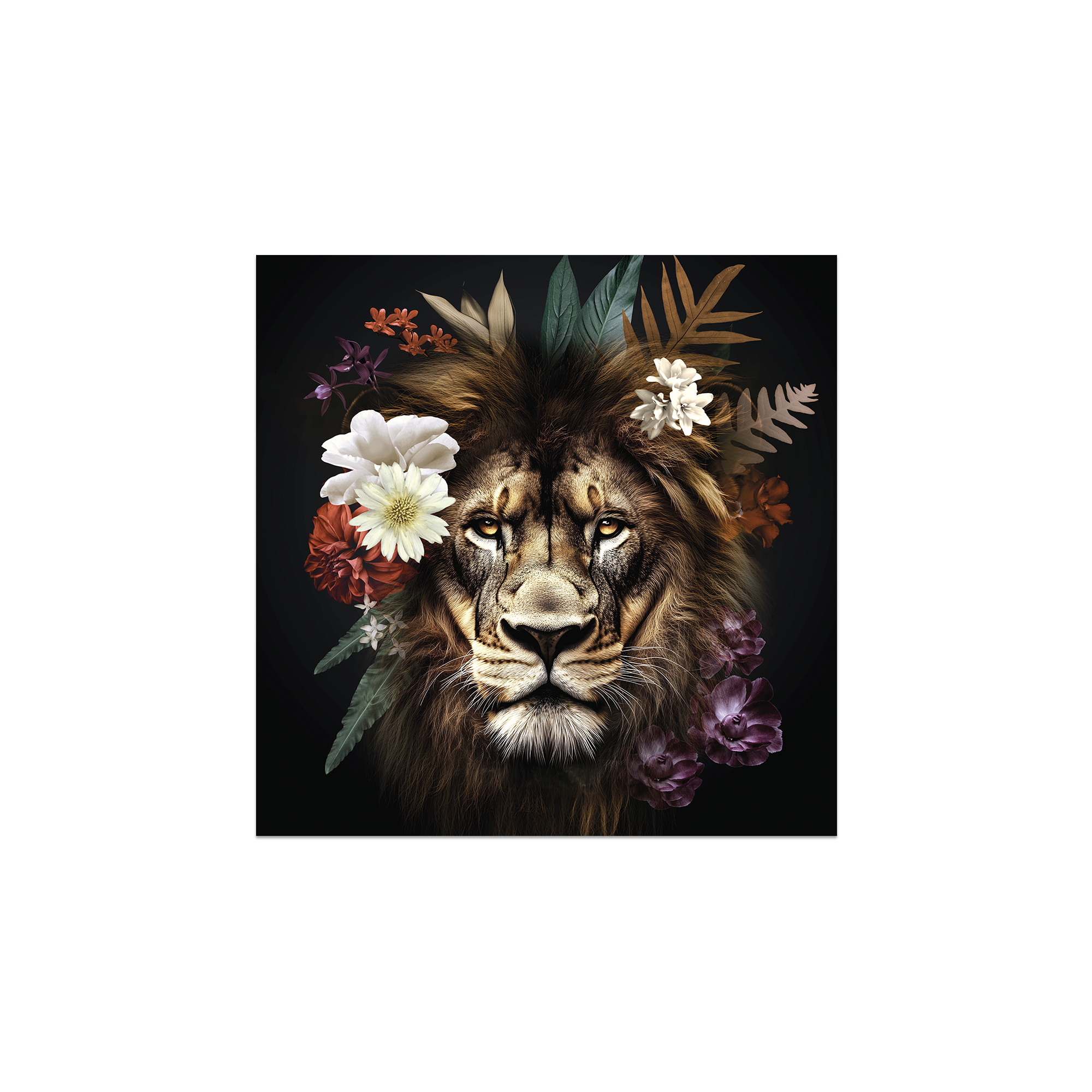 Lot De 6 Dessous De Verre Vinyle Lion Montepulciano