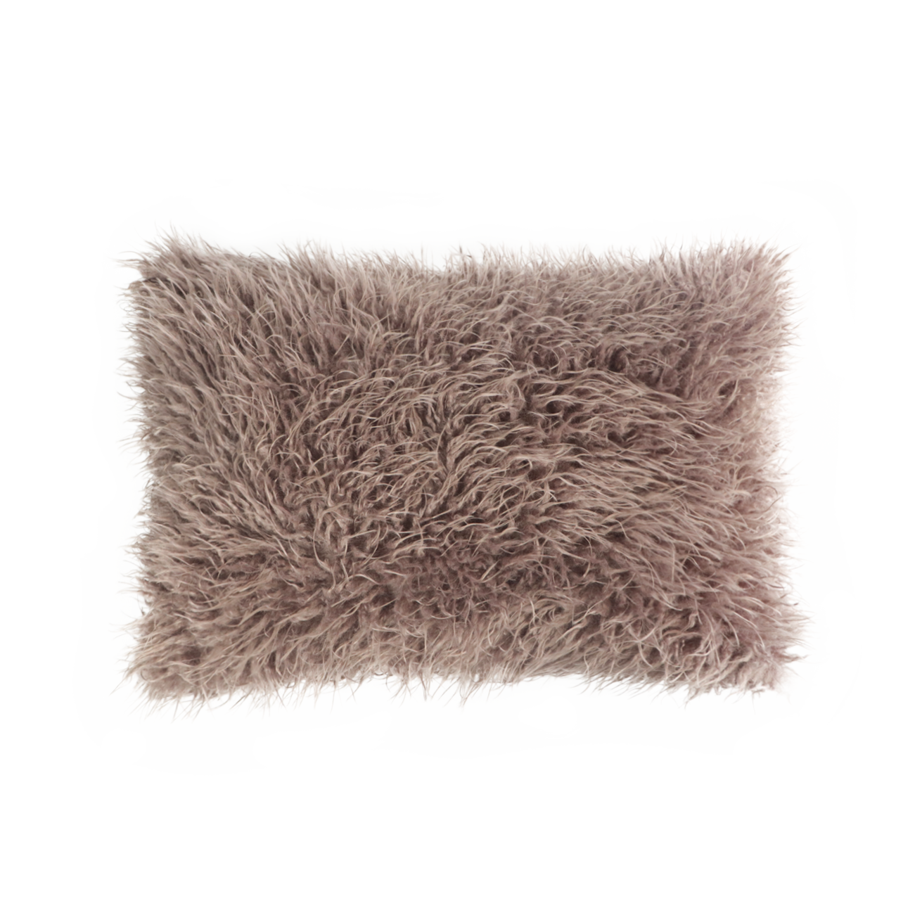 Coussin en fausse fourrure Sienne